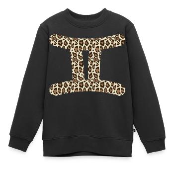 Sternzeichen Zwillinge - Kinder Premium Organic Sweatshirt - Schwarz - Vorne - AI Model Kid Female (0cm)