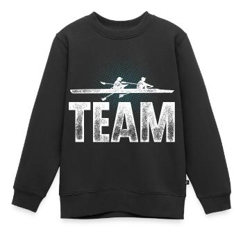 Rudern Ruderer Ruderboot Team - Kinder Premium Organic Sweatshirt - Schwarz - Vorne - AI Model Kid Female (0cm)