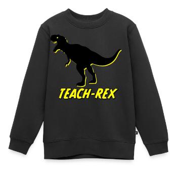 Teach-Rex - Kinder Premium Organic Sweatshirt - Schwarz - Vorne - AI Model Kid Female (0cm)