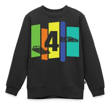 Enfant de quatre ans - Sweat Premium enfant bio - noir - Devant - AI Model Kid Female (0cm)