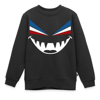 Mauvais œil Rostock - Sweat Premium enfant bio - noir - Devant - AI Model Kid Female (0cm)