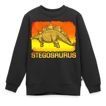 Stegosaurus - Kinder Premium Organic Sweatshirt - Schwarz - Vorne - AI Model Kid Female (0cm)