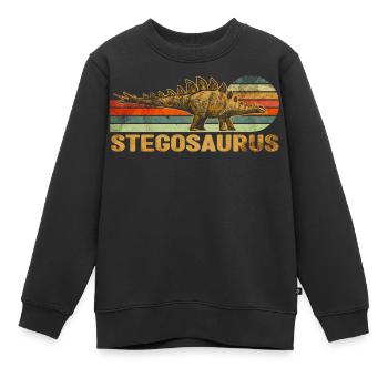 Stegosaurus - Kinder Premium Organic Sweatshirt - Schwarz - Vorne - AI Model Kid Female (0cm)