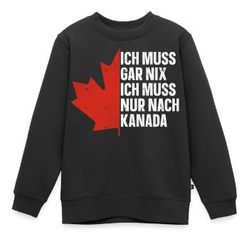Kanada - Kinder Premium Organic Sweatshirt - Schwarz - Vorne - AI Model Kid Female (0cm)