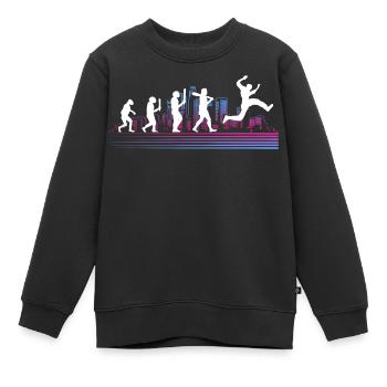 Parkour Läufer Parkourläufer Freerunning - Kinder Premium Organic Sweatshirt - Schwarz - Vorne - AI Model Kid Female (0cm)