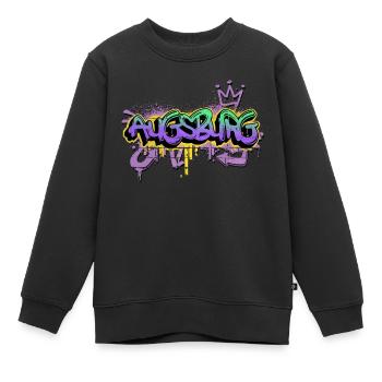 Augsburg Deutschland Stadt Graffiti Spray Sprayer - Kinder Premium Organic Sweatshirt - Schwarz - Vorne - AI Model Kid Female (0cm)