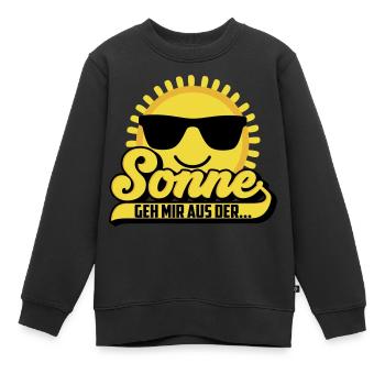 Farben änderbar | Geh mir aus der Sonne - Kinder Premium Organic Sweatshirt - Schwarz - Vorne - AI Model Kid Female (0cm)