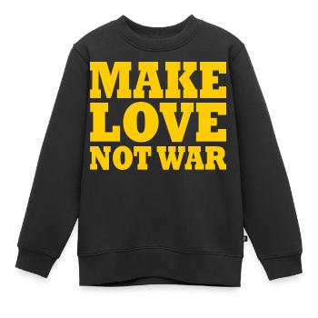 Make love not war - Sweat Premium enfant bio - noir - Devant - AI Model Kid Female (0cm)