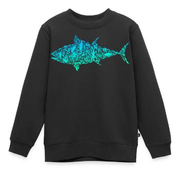 Pêche au thon Poisson coloré Pêcheurs en eau profonde Poisson - Sweat Premium enfant bio - noir - Devant - AI Model Kid Female (0cm)