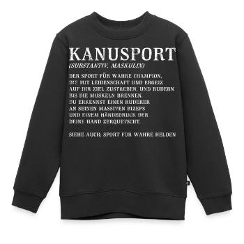 Kanurennsport Kanusport - Kinder Premium Organic Sweatshirt - Schwarz - Vorne - AI Model Kid Female (0cm)