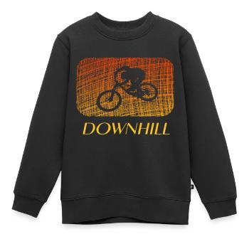 Downhill - Kinder Premium Organic Sweatshirt - Schwarz - Vorne - AI Model Kid Female (0cm)