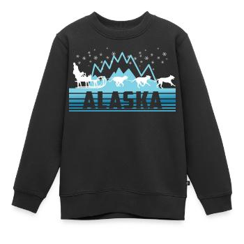 Alaska - Kinder Premium Organic Sweatshirt - Schwarz - Vorne - AI Model Kid Female (0cm)