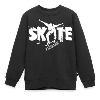 skate Florian Symbol - Kinder Premium Organic Sweatshirt - Schwarz - Vorne - AI Model Kid Female (0cm)