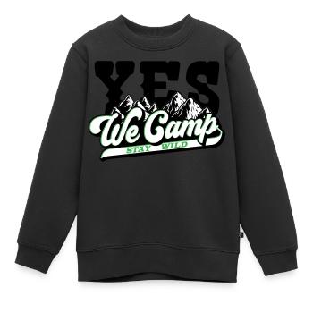 Farben änderbar | Yes We Camp - Kinder Premium Organic Sweatshirt - Schwarz - Vorne - AI Model Kid Female (0cm)