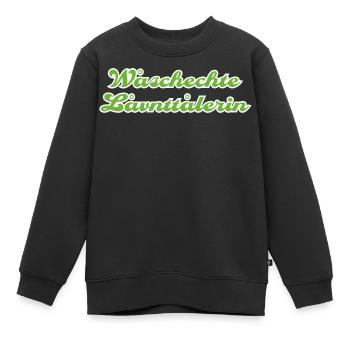 Woschechte Lovntolarin - Kinder Premium Organic Sweatshirt - Schwarz - Vorne - AI Model Kid Female (0cm)