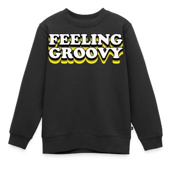Feeling Groovy - Kinder Premium Organic Sweatshirt - Schwarz - Vorne - AI Model Kid Female (0cm)