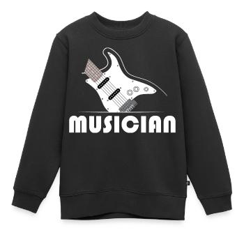musicien musicien eGuitar Guitar Band Musicien - Sweat Premium enfant bio - noir - Devant - AI Model Kid Female (0cm)