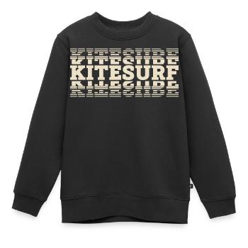 Kitesurfen Kitesurf Kitesurfer Kiteboard - Kinder Premium Organic Sweatshirt - Schwarz - Vorne - AI Model Kid Female (0cm)