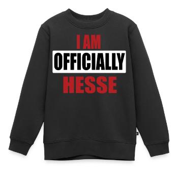 I am officially Hesse Hessen hessisch Geschenk - Kinder Premium Organic Sweatshirt - Schwarz - Vorne - AI Model Kid Female (0cm)
