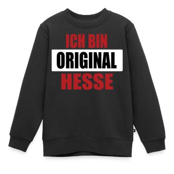 Ich bin original Hesse Hessen hessisch Geschenk - Kinder Premium Organic Sweatshirt - Schwarz - Vorne - AI Model Kid Female (0cm)