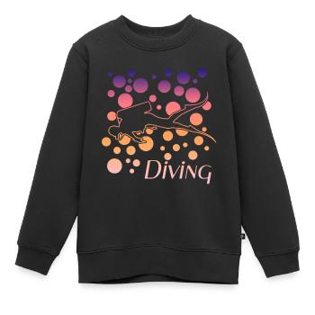 diving - Kinder Premium Organic Sweatshirt - Schwarz - Vorne - AI Model Kid Female (0cm)