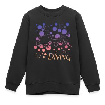 diving tauchen - Kinder Premium Organic Sweatshirt - Schwarz - Vorne - AI Model Kid Female (0cm)