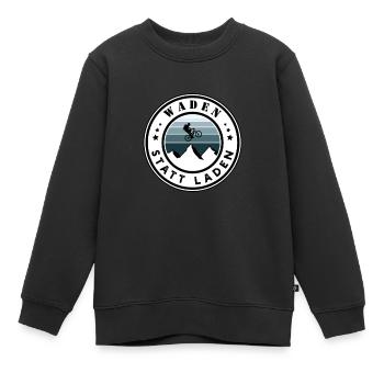 Veaux au lieu de charger - Sweat Premium enfant bio - noir - Devant - AI Model Kid Female (0cm)