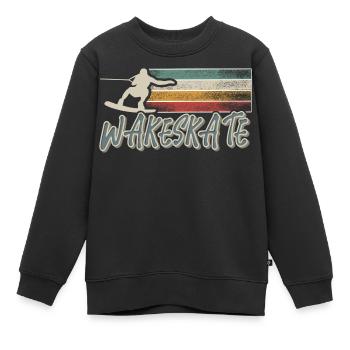 Wakeskaten Wakeskating Wakeskater Wakeboard - Kinder Premium Organic Sweatshirt - Schwarz - Vorne - AI Model Kid Female (0cm)