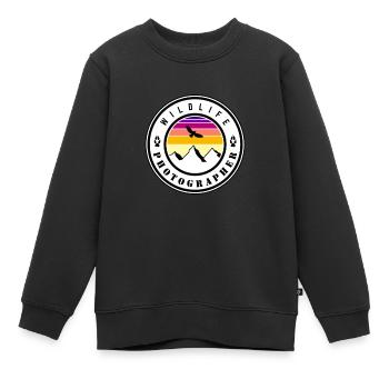 wildlife photographer - Kinder Premium Organic Sweatshirt - Schwarz - Vorne - AI Model Kid Female (0cm)