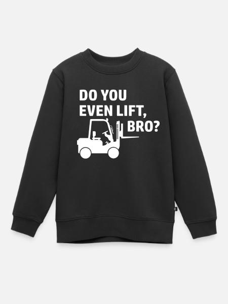 Gabelstapler Stapler Staplerfahrer Spruch - Kinder Premium Organic Sweatshirt - Schwarz