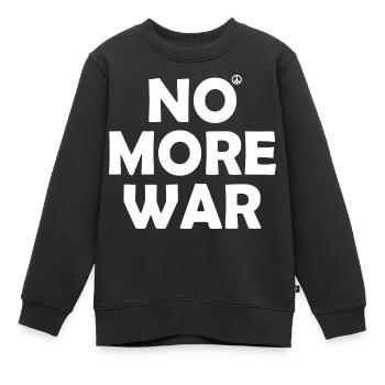 No more war - Kinder Premium Organic Sweatshirt - Schwarz - Vorne - AI Model Kid Female (0cm)