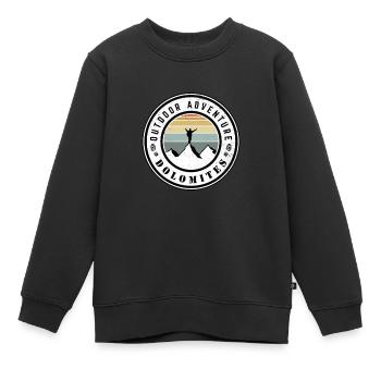 Outdoor adventure dolomites - Kinder Premium Organic Sweatshirt - Schwarz - Vorne - AI Model Kid Female (0cm)