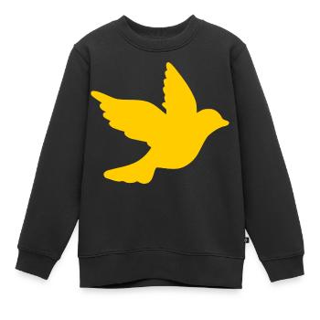 Ukraine - Sweat Premium enfant bio - noir - Devant - AI Model Kid Female (0cm)