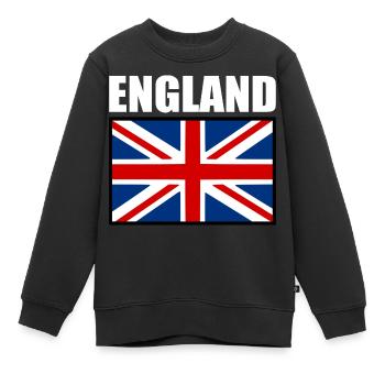 angleterre - Sweat Premium enfant bio - noir - Devant - AI Model Kid Female (0cm)