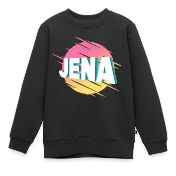 Jena Allemagne City Font Vintage Rétro - Sweat Premium enfant bio - noir - Devant - AI Model Kid Female (0cm)
