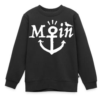 Moin - Kinder Premium Organic Sweatshirt - Schwarz - Vorne - AI Model Kid Female (0cm)