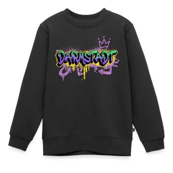 Darmstadt Deutschland Stadt Graffiti Spray Sprayer - Kinder Premium Organic Sweatshirt - Schwarz - Vorne - AI Model Kid Female (0cm)