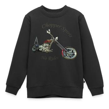 Chopper Spirit 1 - Sweat Premium enfant bio - noir - Devant - AI Model Kid Female (0cm)