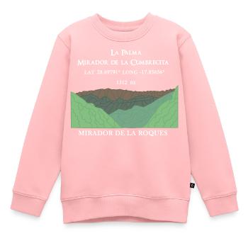 Berglandschaft, La Palma, Mirador de la Cumbrecita - Kinder Premium Organic Sweatshirt - Rosa - Vorne - AI Model Kid Female (0cm)