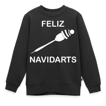 Feliz Navidarts Darts Weihnachten Geschenk Idee - Kinder Premium Organic Sweatshirt - Schwarz - Vorne - AI Model Kid Female (0cm)