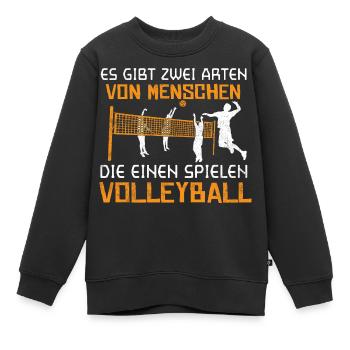 Die einen... - Volleyballer Beach Volleyball - Kinder Premium Organic Sweatshirt - Schwarz - Vorne - AI Model Kid Female (0cm)