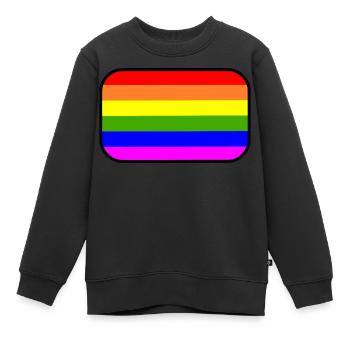 Lgbt - Sweat Premium enfant bio - noir - Devant - AI Model Kid Female (0cm)