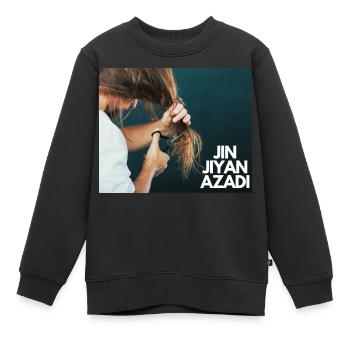 Jin Jiyan Azadi - Frauen Leben Freiheit - Kinder Premium Organic Sweatshirt - Schwarz - Vorne - AI Model Kid Female (0cm)