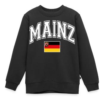 Mainz - Kinder Premium Organic Sweatshirt - Schwarz - Vorne - AI Model Kid Female (0cm)