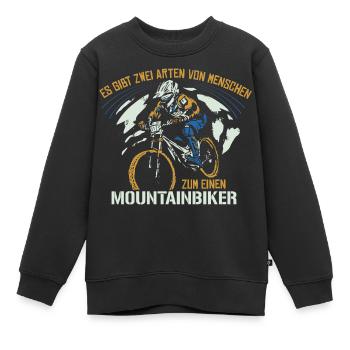 Mountainbiker und ? - Mountainbiker Mountainbike - Kinder Premium Organic Sweatshirt - Schwarz - Vorne - AI Model Kid Female (0cm)