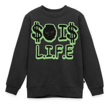 So ist das Leben - Kinder Premium Organic Sweatshirt - Schwarz - Vorne - AI Model Kid Female (0cm)