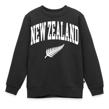 Neuseeland - Kinder Premium Organic Sweatshirt - Schwarz - Vorne - AI Model Kid Female (0cm)