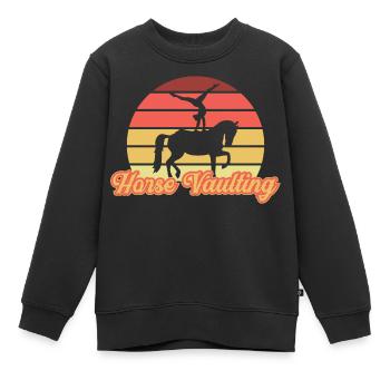 Voltigieren - Kinder Premium Organic Sweatshirt - Schwarz - Vorne - AI Model Kid Female (0cm)