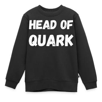Head of Quark. Fitness CEO Kraftsport Sport Foodie - Kinder Premium Organic Sweatshirt - Schwarz - Vorne - AI Model Kid Female (0cm)