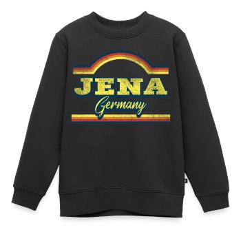 Jena Allemagne City Font Vintage Retro - Sweat Premium enfant bio - noir - Devant - AI Model Kid Female (0cm)